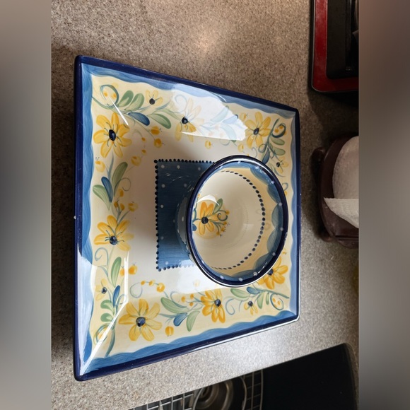 Serving Platter w/Small Bowl - Picture 1 of 4